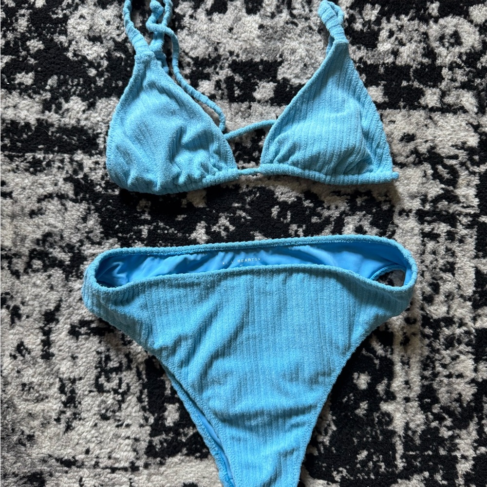 Blue Pacsun Ribbed Bikini Set